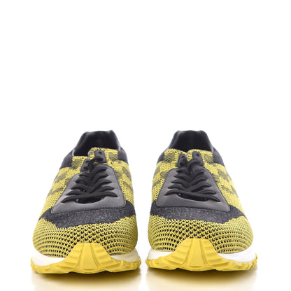 Louis Vuitton Calfskin Damier Run Away Sneakers 7.5 Yellow 2 of 8