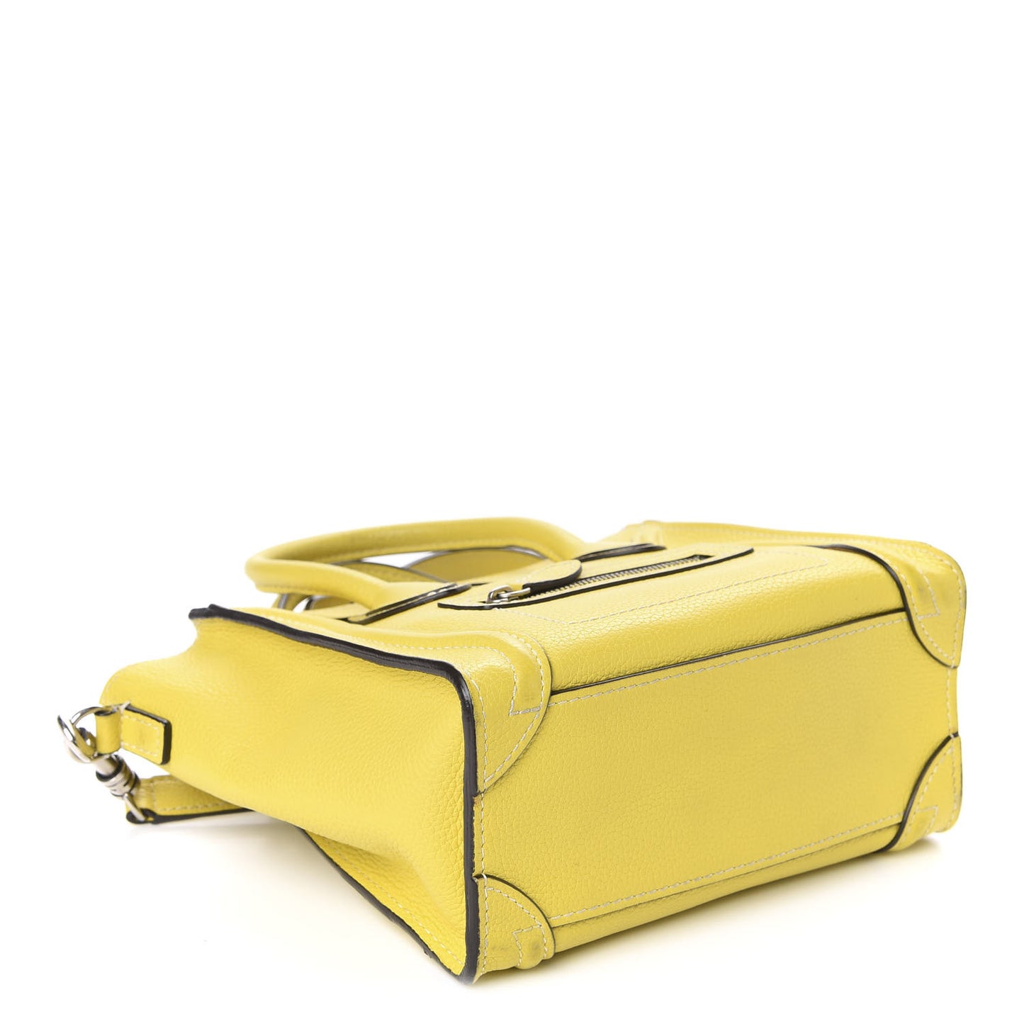 Drummed Calfskin Nano Luggage Citron