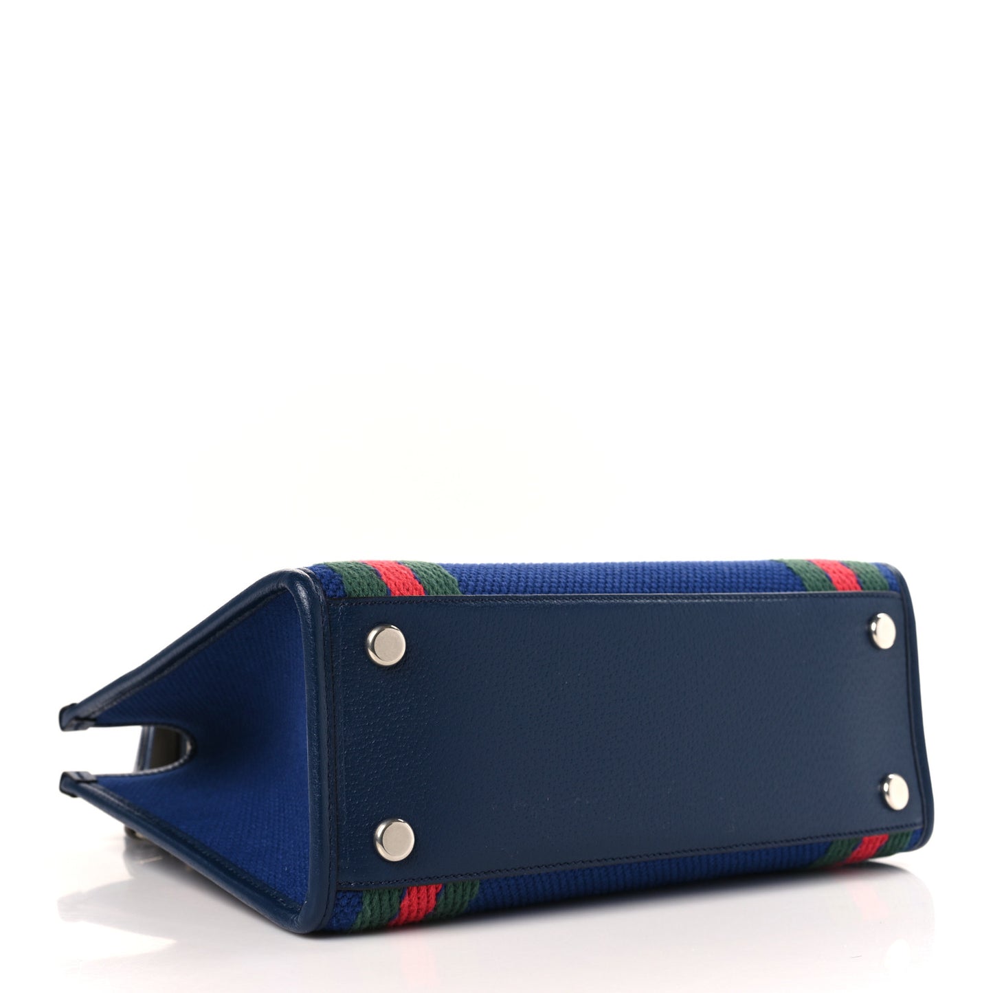 Canvas Web Interlocking GG Canvas Tote Navy