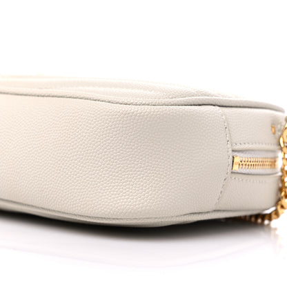 Saint Laurent Grain De Poudre Matelasse Monogram Mini Lou Camera Bag Crema Soft 9 of 10