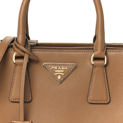 Prada Saffiano Mini Galleria Double Zip Tote Caramel 8 of 10