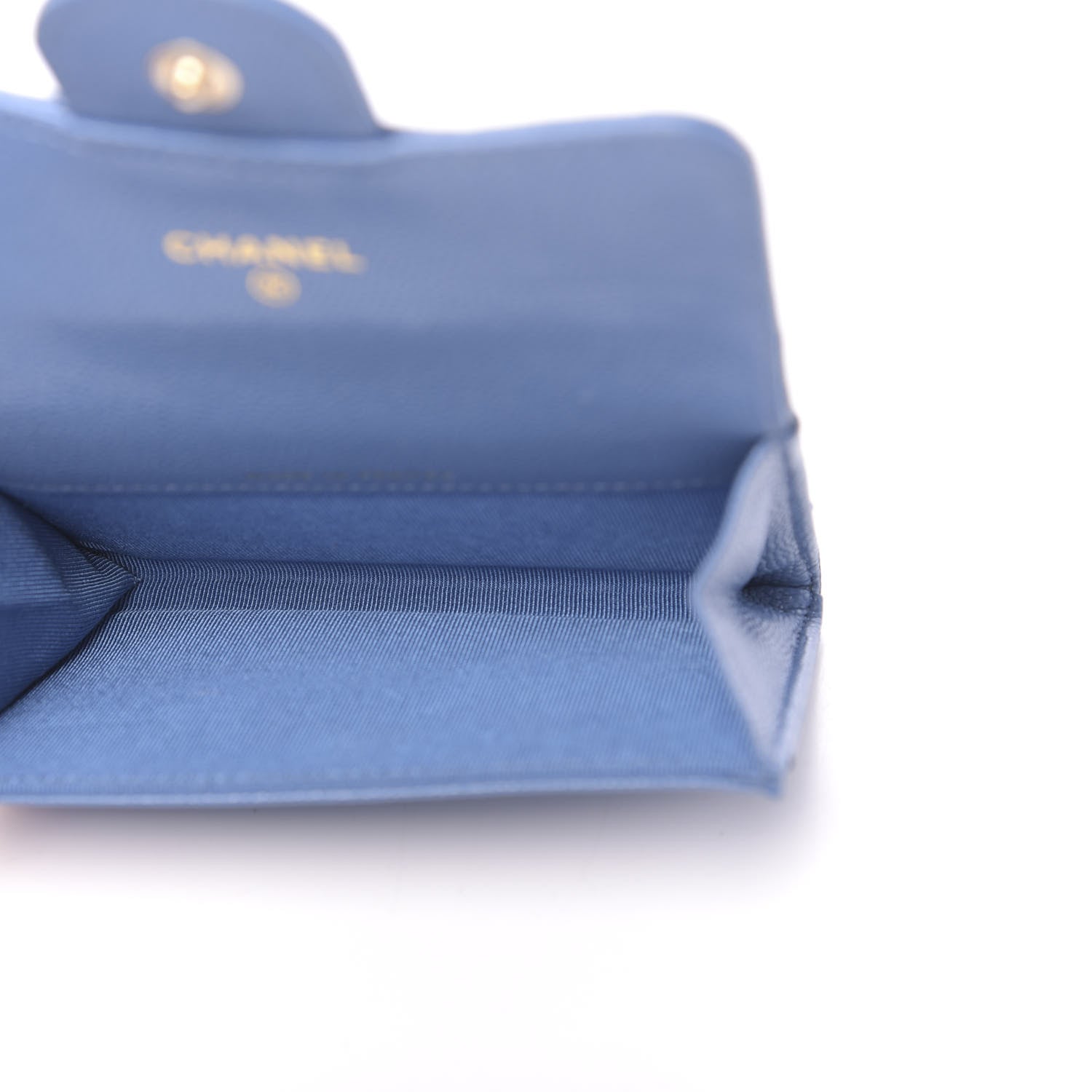 Chanel Caviar Quilted Flap Card Holder Blue 5 of 9