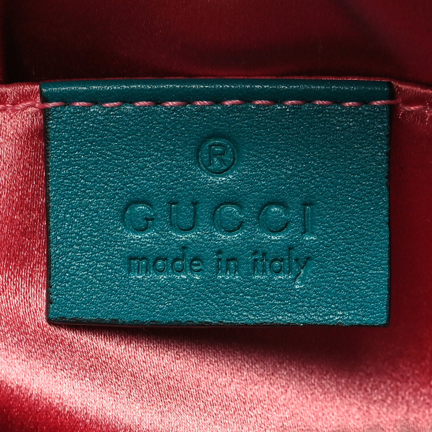 Velvet Matelasse Small GG Marmont Chain Shoulder Bag Pavone Cyan