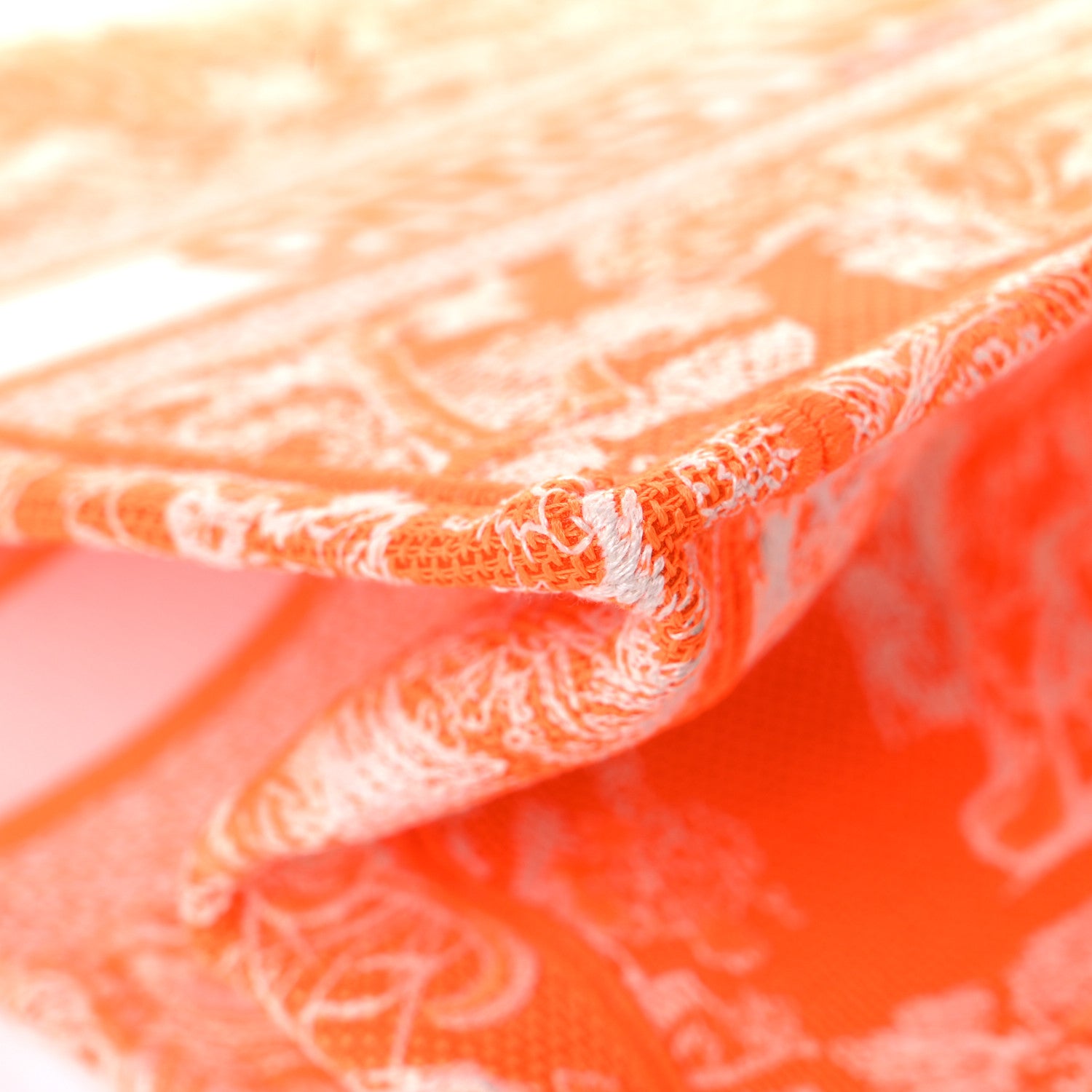 Christian Dior Canvas Embroidered Medium Dioriviera Toile De Jouy Book Tote Orange 6 of 12