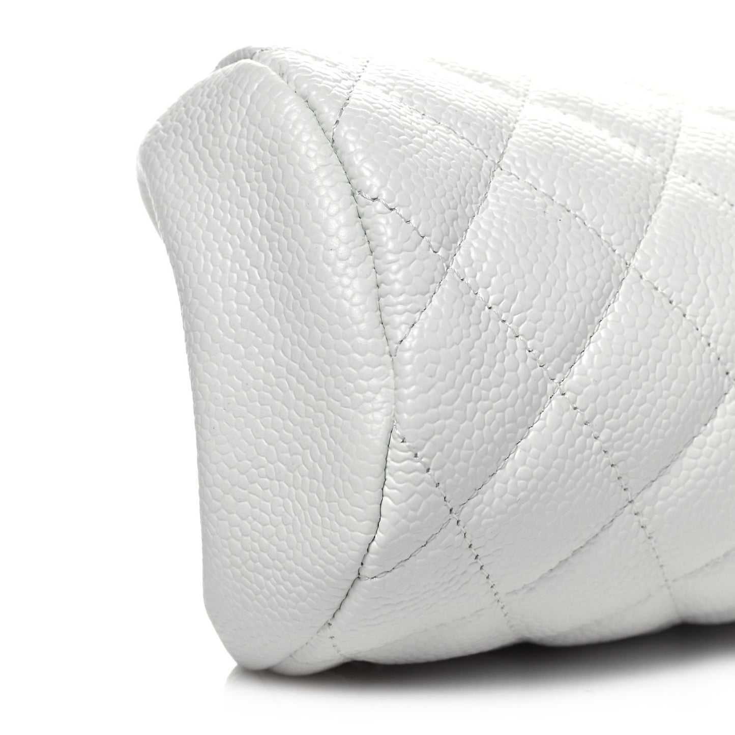 Caviar Quilted Timeless Clutch White