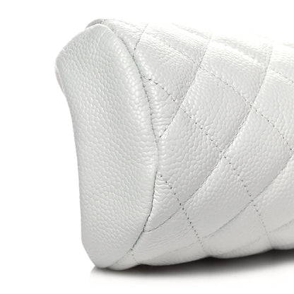 Chanel Caviar Quilted Timeless Clutch White 9 of 10