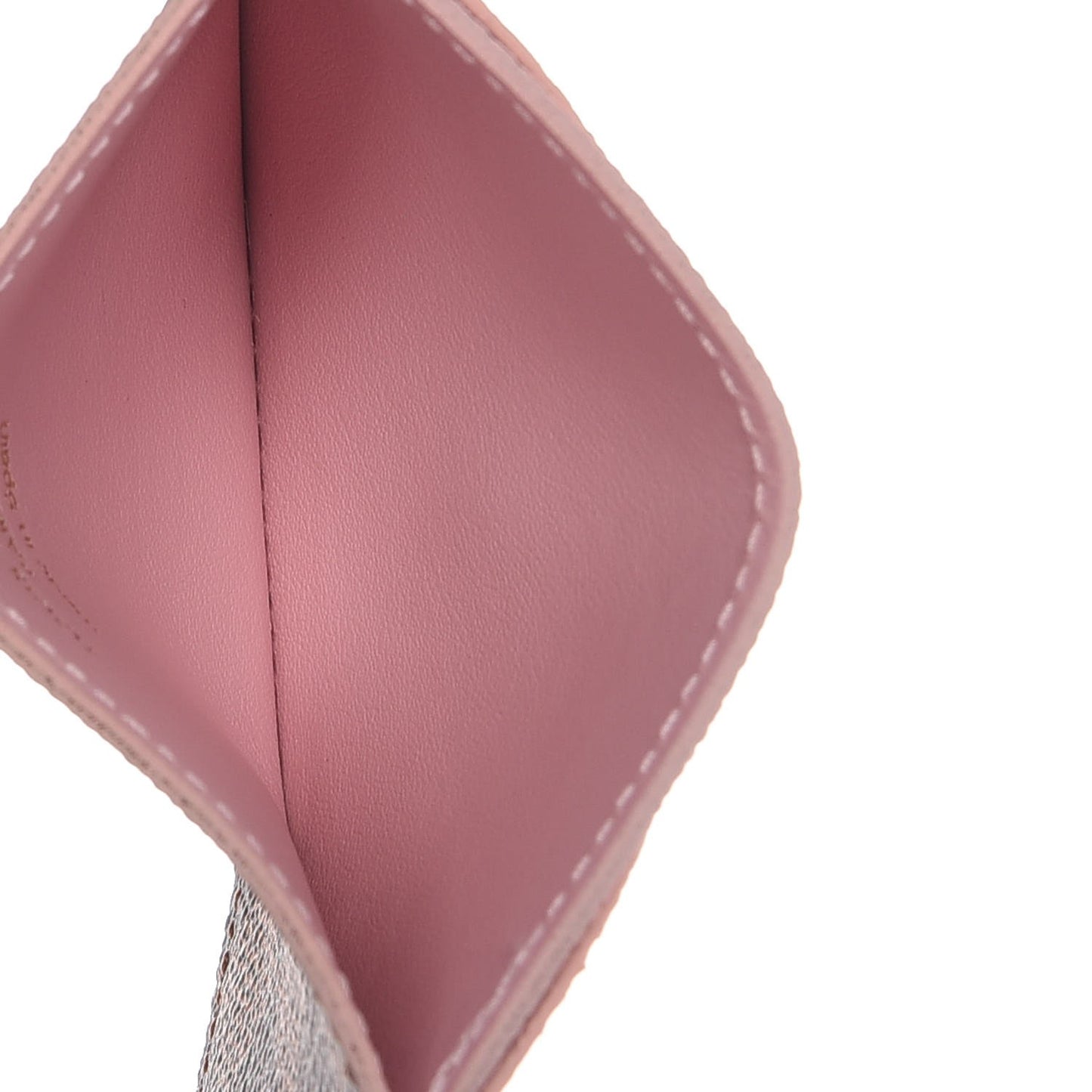 Damier Ebene Caissa Card Holder Rose Ballerine