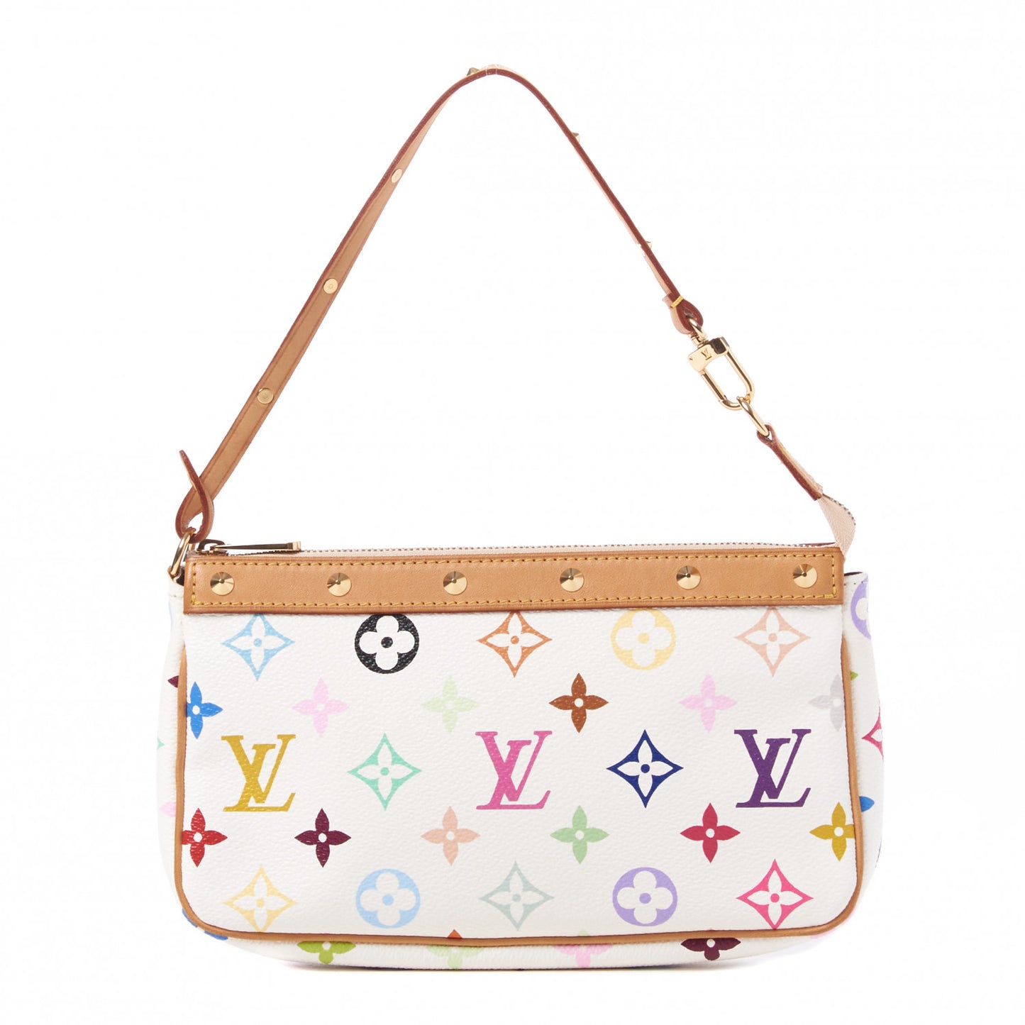 Monogram Multicolor Pochette Accessories White