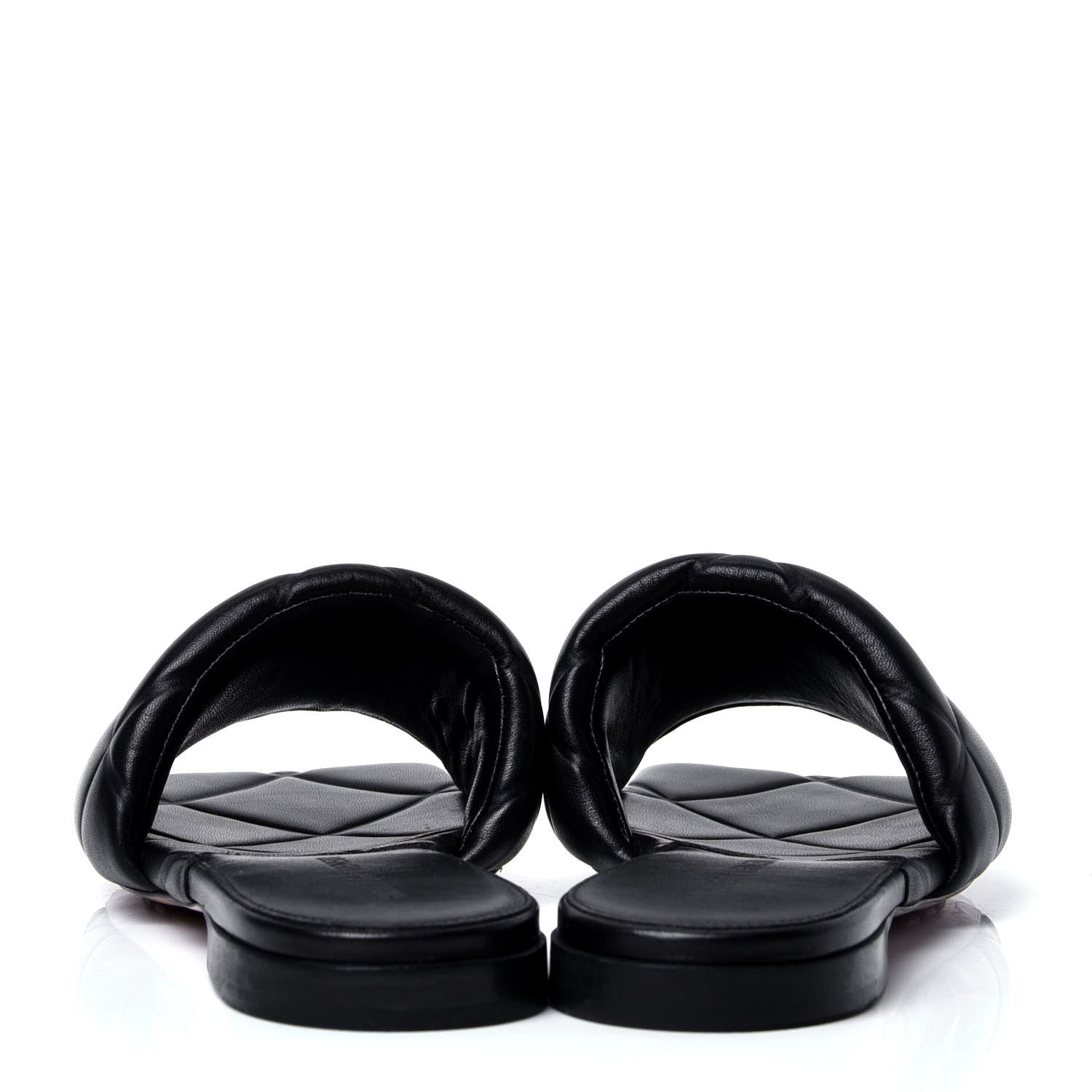 Bottega Veneta Nappa Quilted Rubber Lido Flat Sandals 37.5 Black 4 of 6