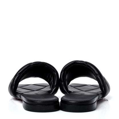 Bottega Veneta Nappa Quilted Rubber Lido Flat Sandals 37.5 Black 4 of 6