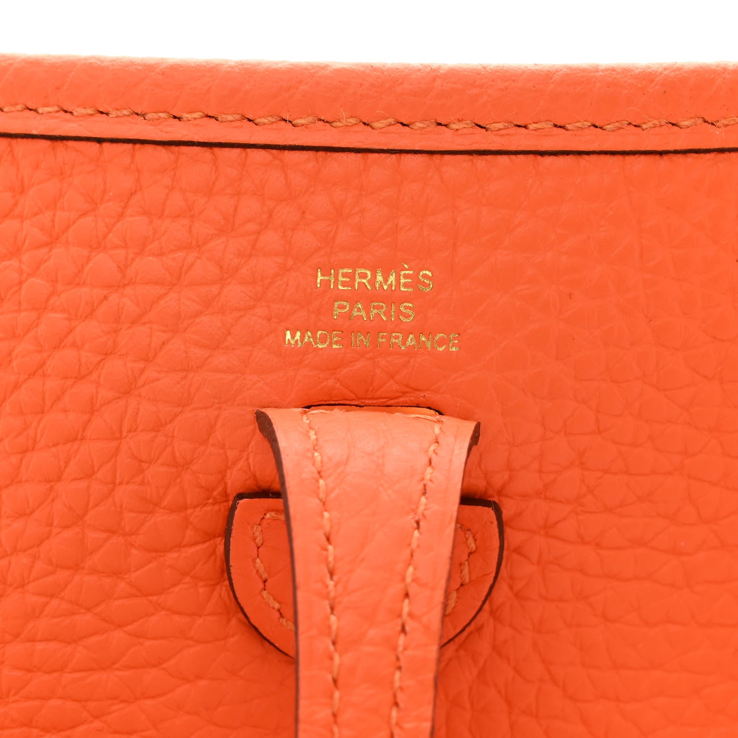 Hermes Taurillon Clemence Evelyne TPM Orange 6 of 11
