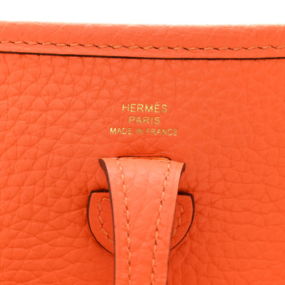 Hermes Taurillon Clemence Evelyne TPM Orange 6 of 11