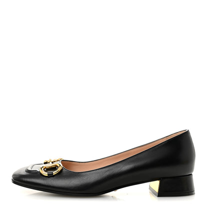Gucci Malaga Kid Horsebit Ballet 25mm Flats 40 Black 1 of 10