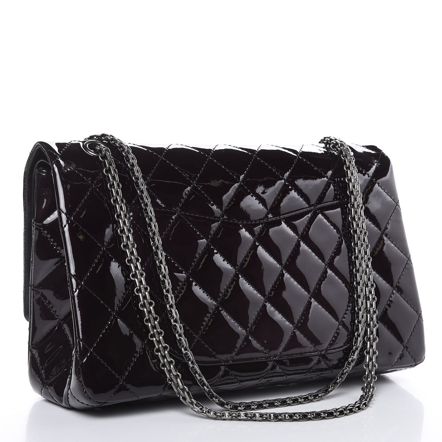 Patent Quilted 2.55 Reissue 227 Flap Black