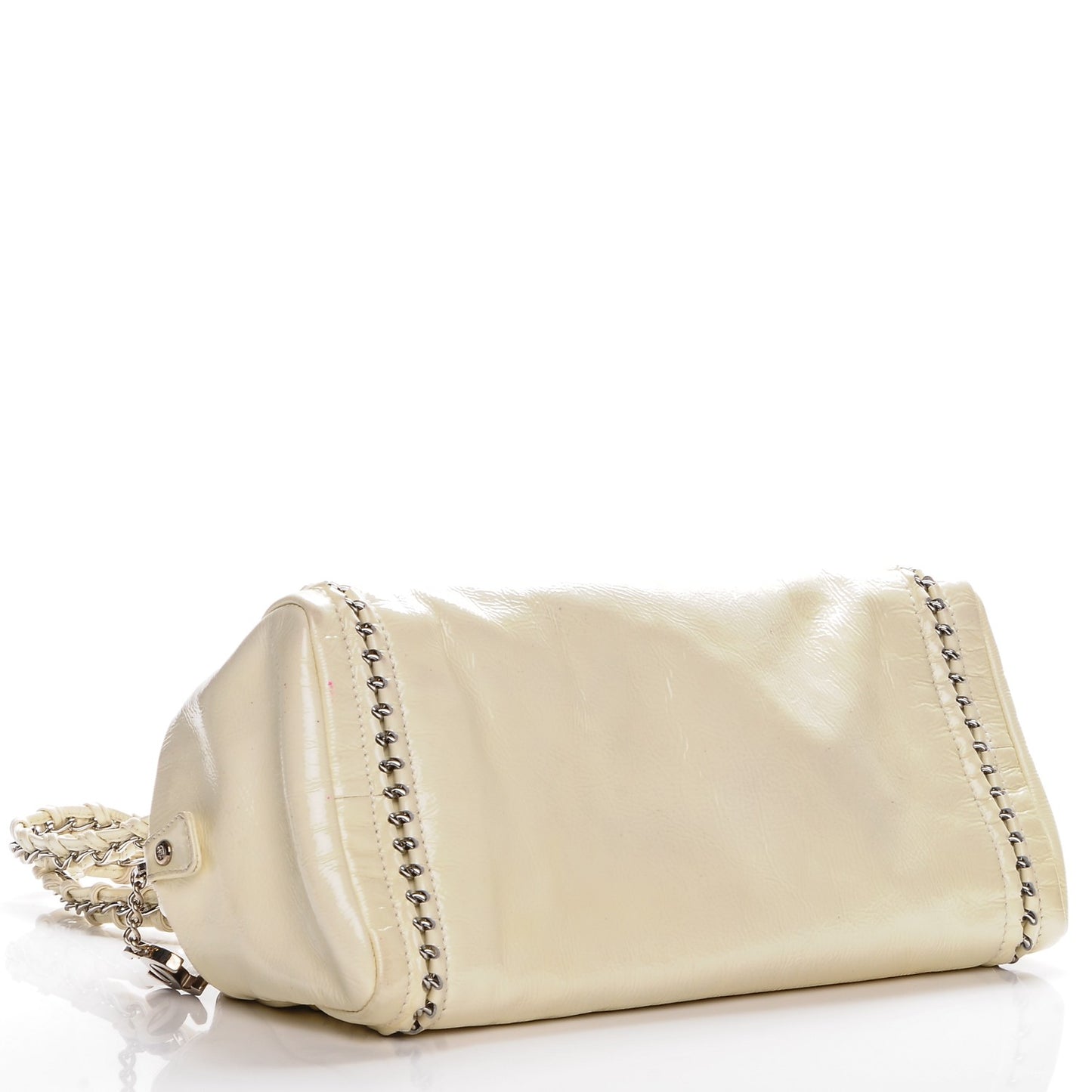 Patent Luxe Ligne Medium Bowler Ivory