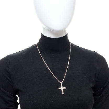 David Yurman Sterling Silver Chevron Cross Pendant Necklace 2 of 6