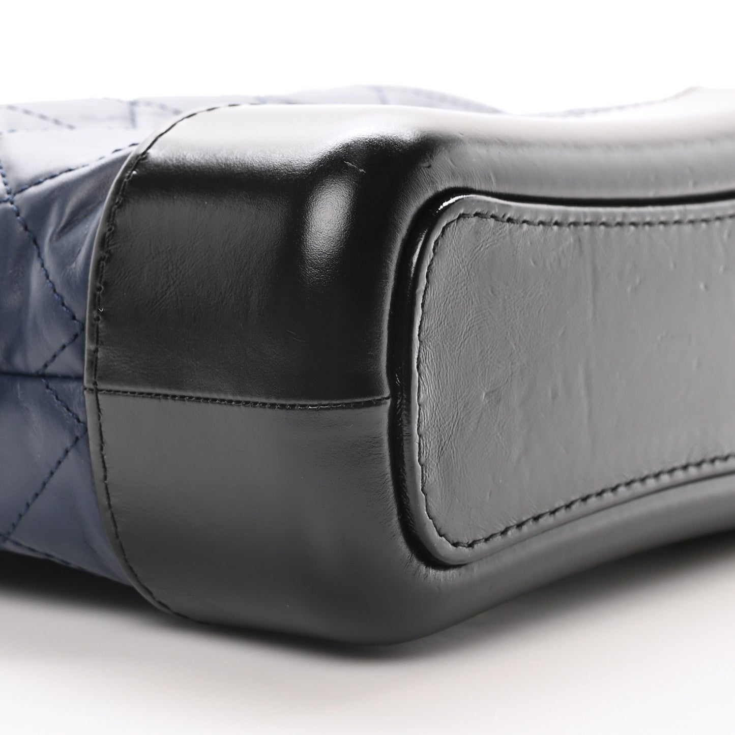 Aged Calfskin Quilted Small Gabrielle Hobo Navy Black