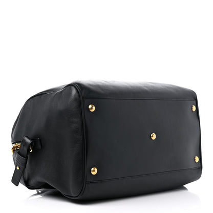 Saint Laurent Calfskin Classic Duffle 12 Black 4 of 18