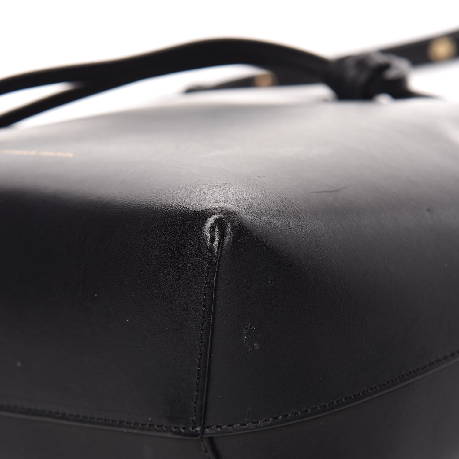 Mansur Gavriel Vegetable Tanned Calfskin Mini Bucket Bag Black Flamma 16 of 21