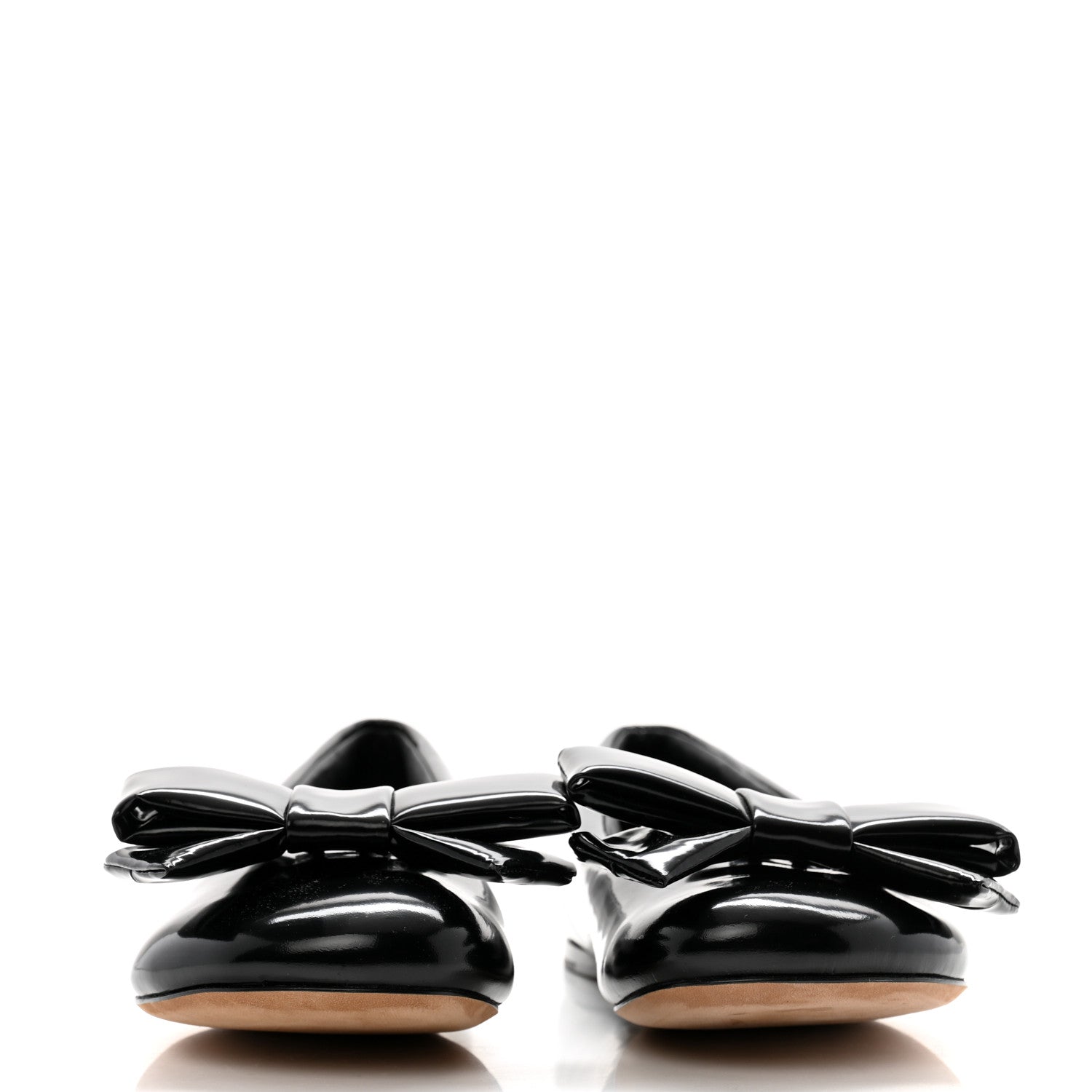 Loewe Puffy Lambskin Padded Bow Ballerina Flats 39 Black 2 of 11