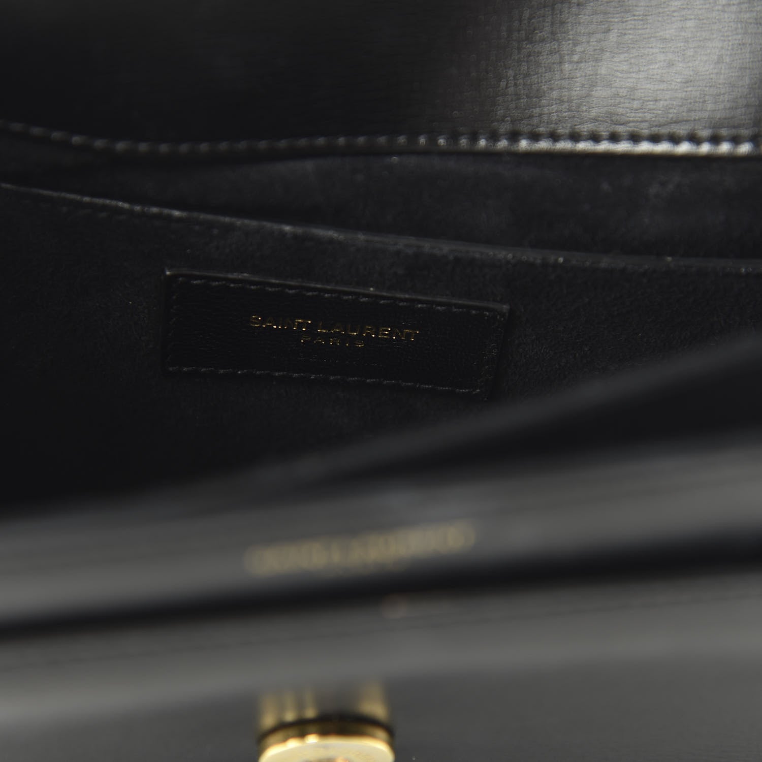 Saint Laurent Calfskin Large Monogram Sunset Black 8 of 9