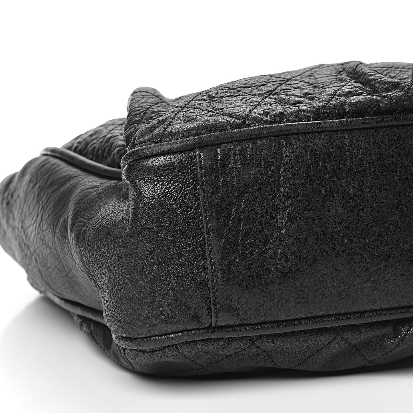Distressed Lambskin Le Marais Tote Black