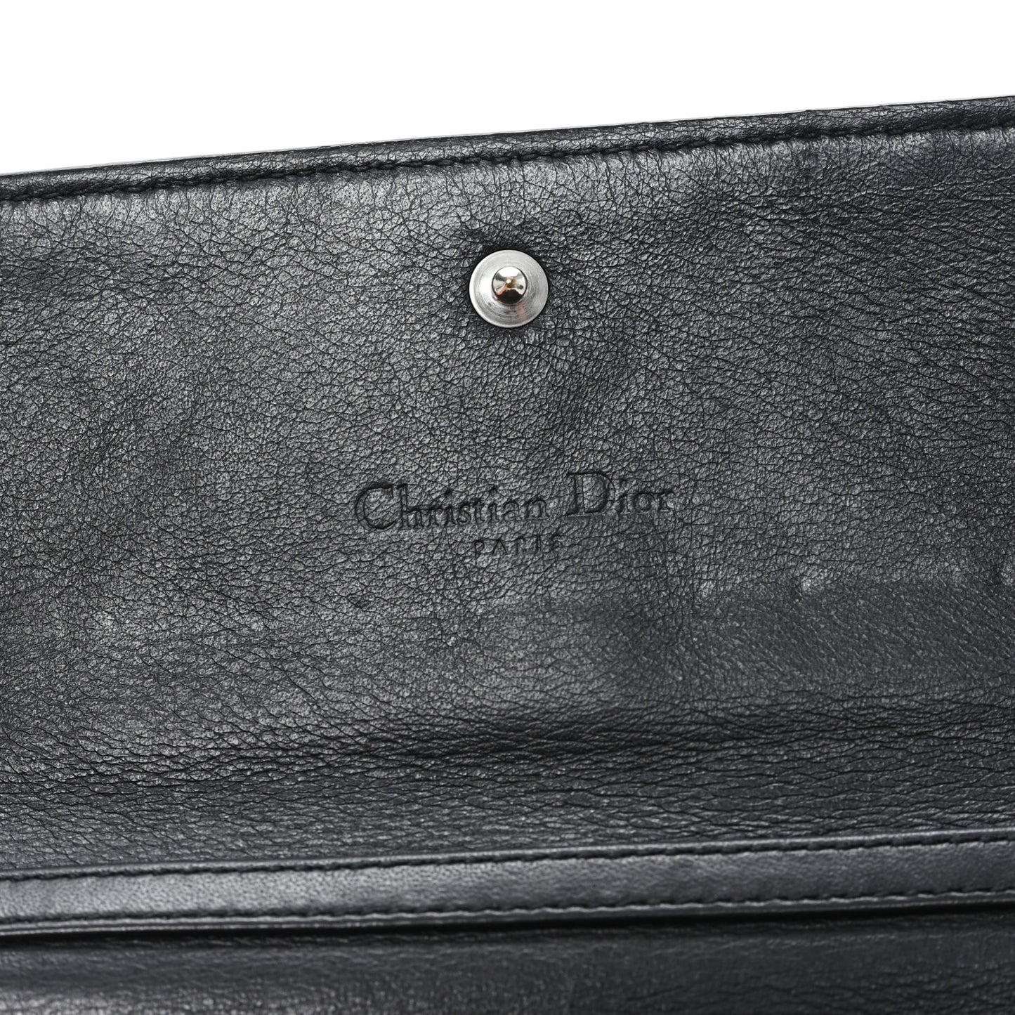 Patent Cannage Lady Dior Rendezvous Wallet On Chain Black