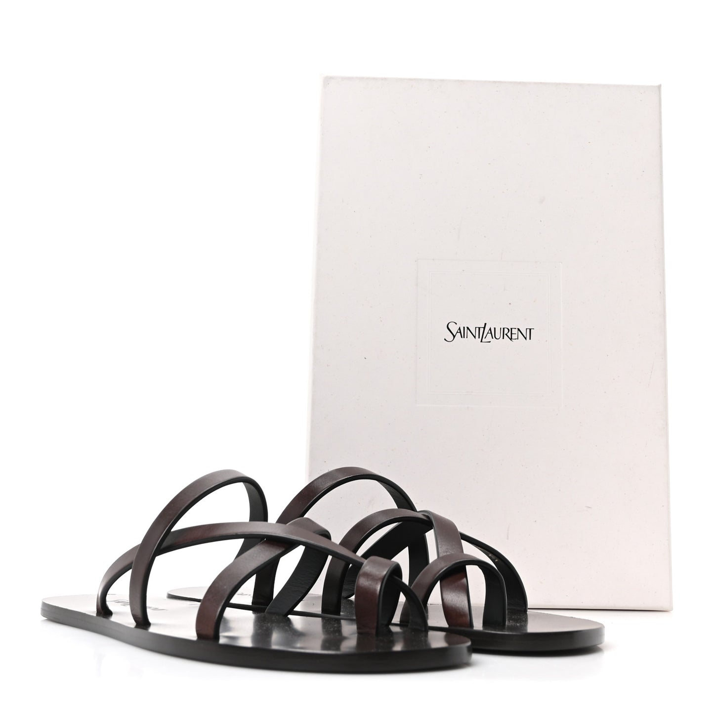 Calfskin Mens Culver Flat Sandals 37.5 Moro
