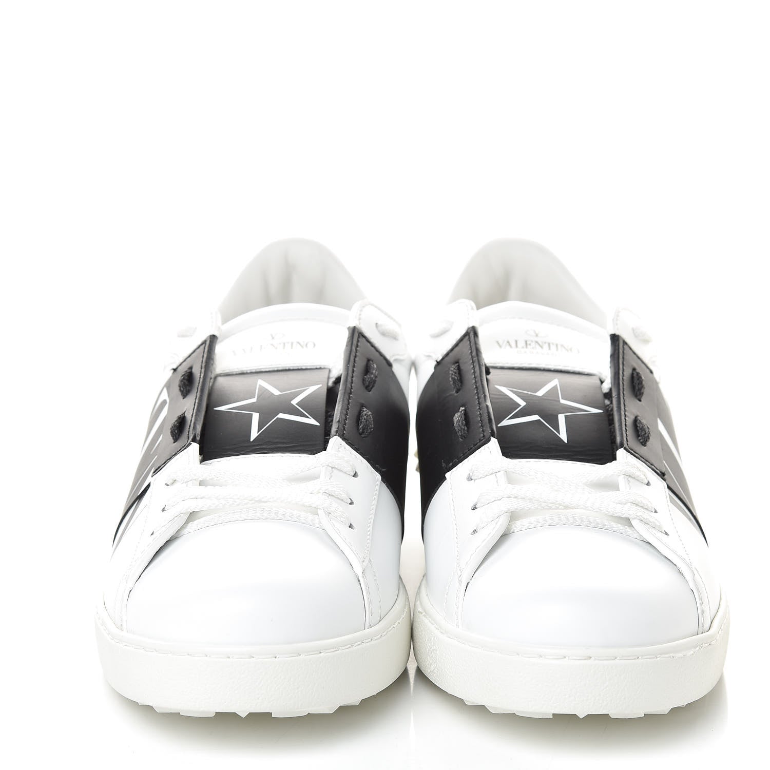 Valentino Garavani Calfskin Star VLTN Mens Rockstud Open Sneakers 42.5 White 2 of 8