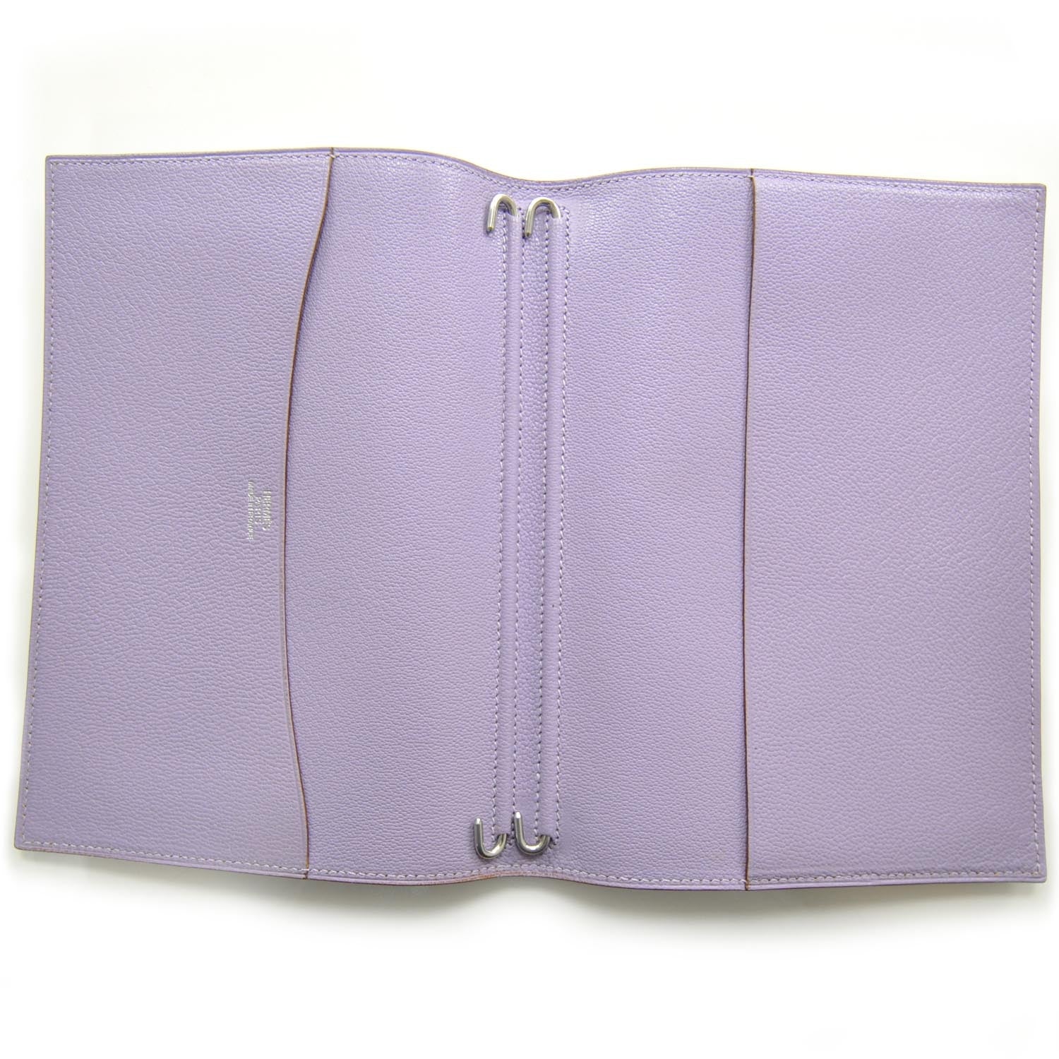 Hermes Chevre Mysore Globe Trotter Agenda Cover Lilac 6 of 9