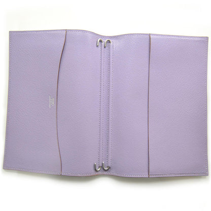 Hermes Chevre Mysore Globe Trotter Agenda Cover Lilac 6 of 9
