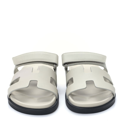 Hermes Calfskin Womens Chypre Sandals 38 Beige Esquisse 2 of 9