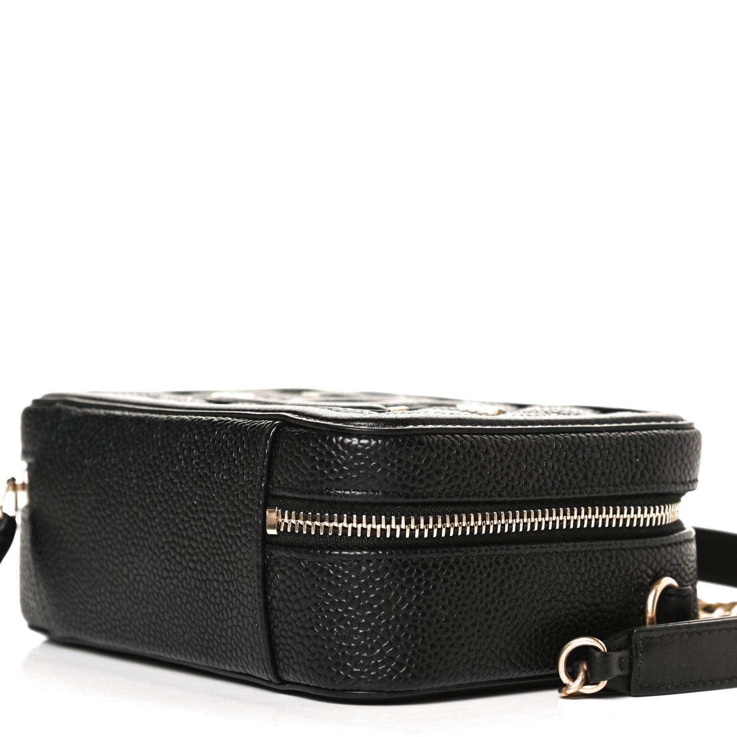 Chanel Caviar Quilted CC Filigree Vanity Clutch With Chain Black 10 of 10