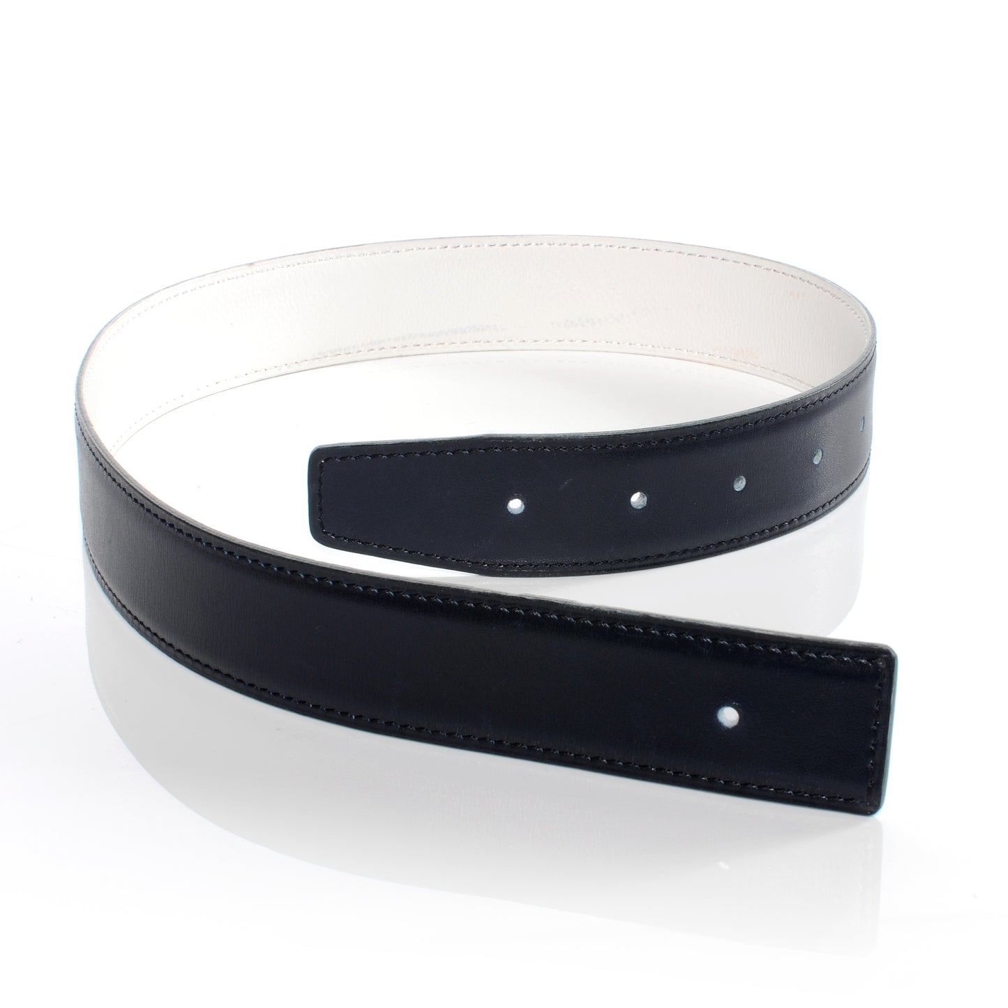 Box Reversible Belt Strap Indigo Blanc 65