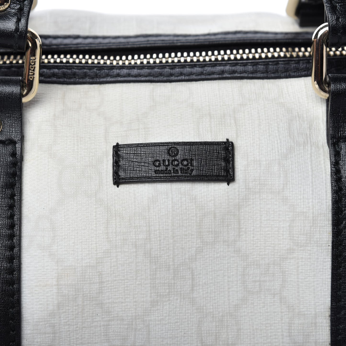 GG Plus Monogram Medium Joy Boston White Black