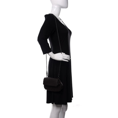 Bottega Veneta Nappa Intrecciato Mini Chain Messenger Ebano 2 of 9