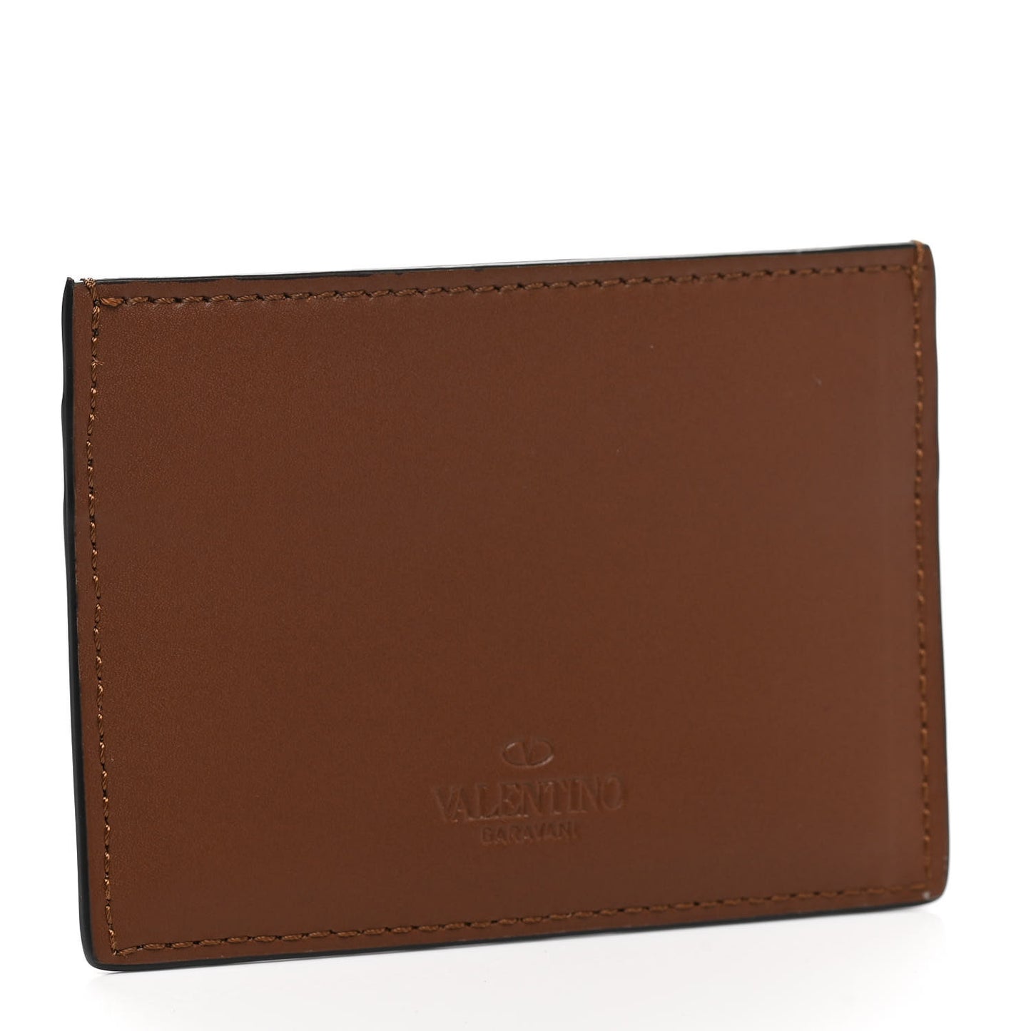 Calfskin VLTN Card Holder Cuir White