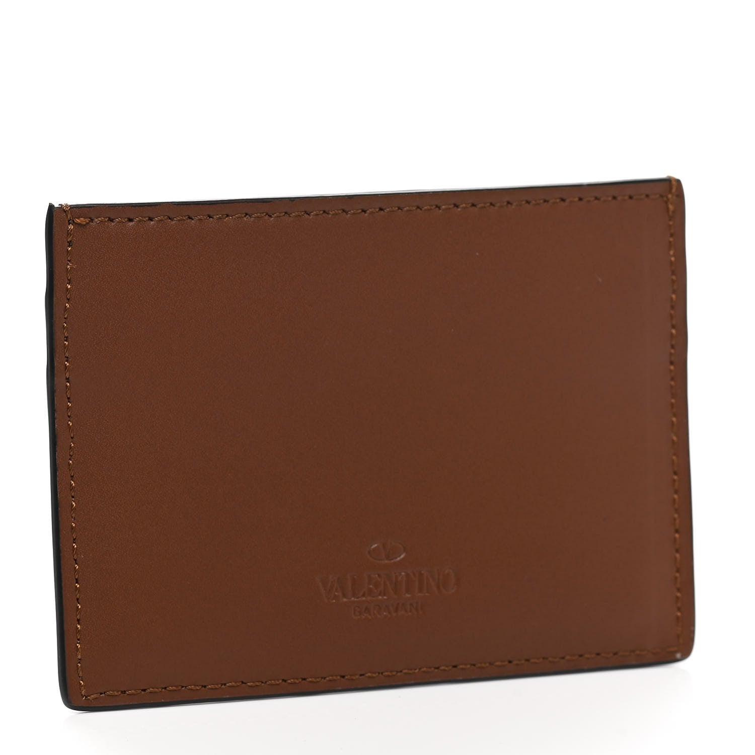Valentino Garavani Calfskin VLTN Card Holder Cuir White 3 of 8