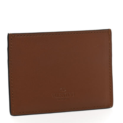 Valentino Garavani Calfskin VLTN Card Holder Cuir White 3 of 8