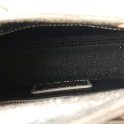 Christian Dior Metallic Crinkled Lambskin Cannage Mini Lady Dior Silver 5 of 10