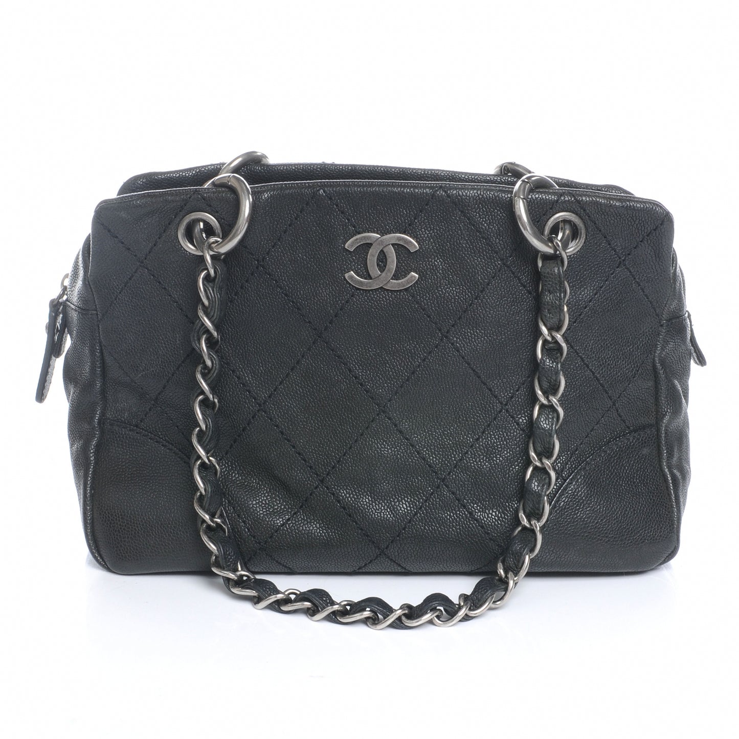 Distressed Caviar Outdoor Ligne Tote Black