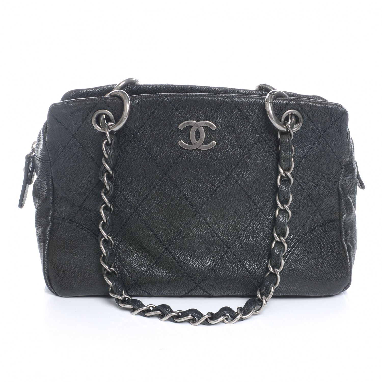 Chanel Distressed Caviar Outdoor Ligne Tote Black 1 of 7