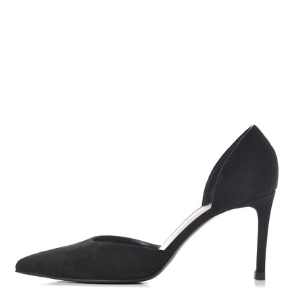 Saint Laurent Kid Scamosciato Classic Paris 80 Skinny Pumps 37.5 Black 1 of 14