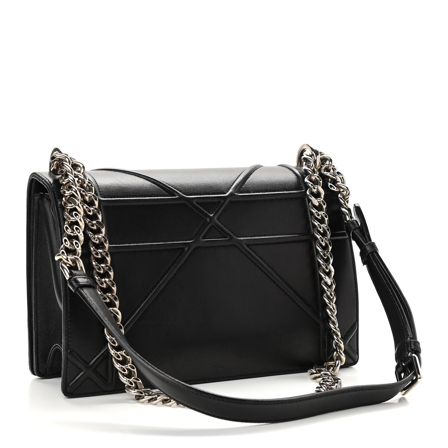 Lambskin Medium Diorama Flap Bag Black