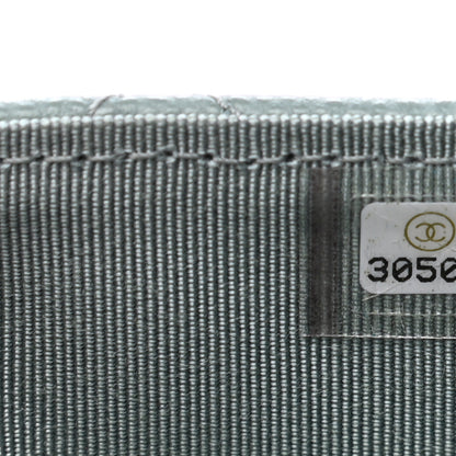 Chanel Caviar Quilted Flap Card Holder Wallet Light Blue 8 of 9