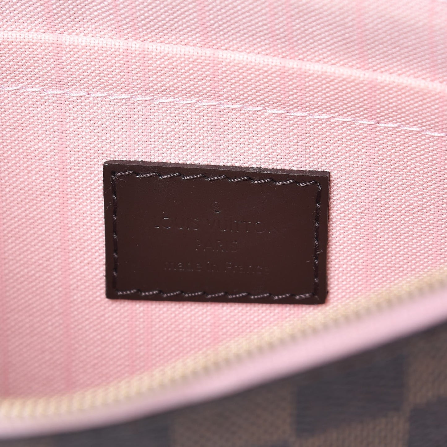 Damier Ebene Neverfull MM GM Pochette Rose Ballerine