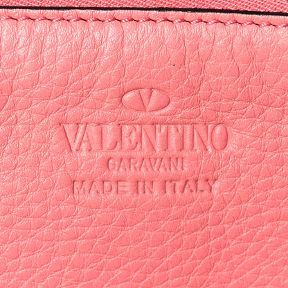 Valentino Garavani Pebbled Calfskin Medium Rockstud Tote Paradise Rose 6 of 7