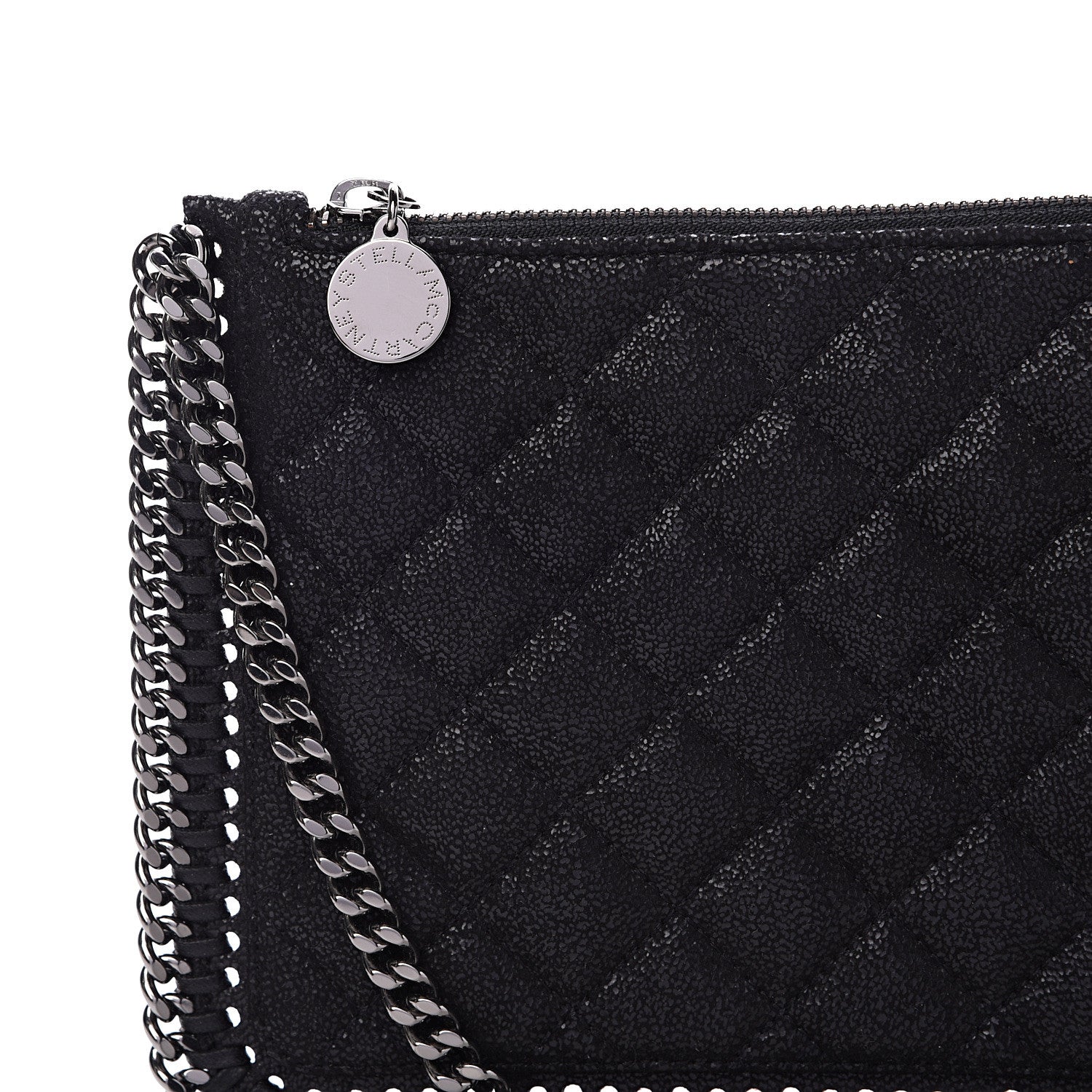 Stella McCartney Shaggy Deer Quilted Falabella Wristlet Black 7 of 10