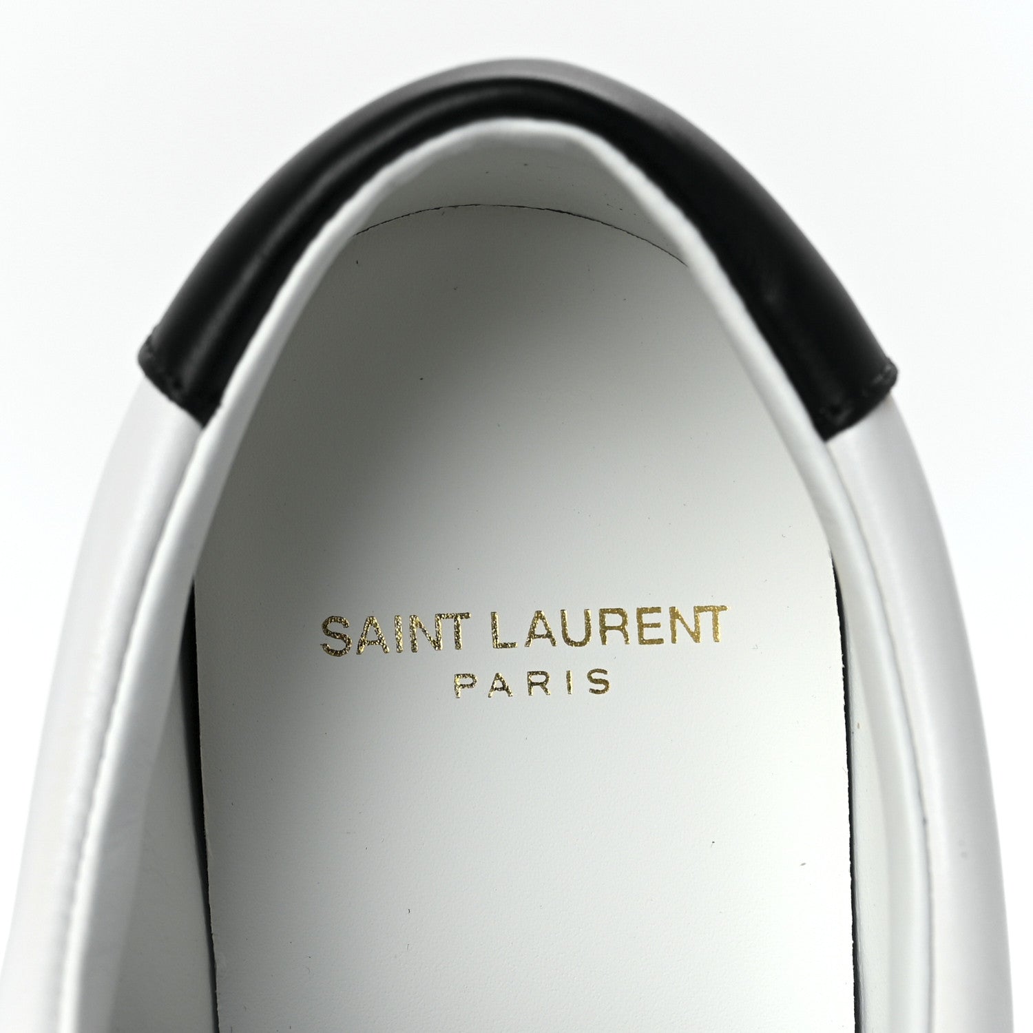 Saint Laurent Calfskin Velour Andy Low Top Sneakers 42 Black White 7 of 11
