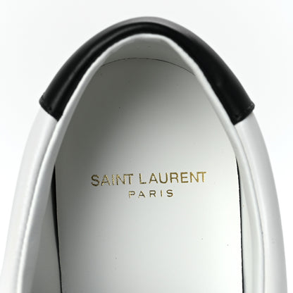 Saint Laurent Calfskin Velour Andy Low Top Sneakers 42 Black White 7 of 11